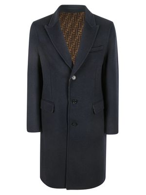 Fendi Double Wool Ff Logo Coat