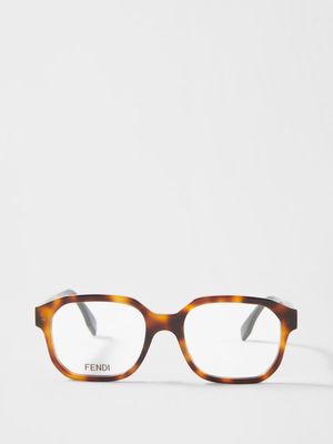 Fendi Eyewear - D-frame Tortoiseshell-acetate Glasses - Mens - Brown Black