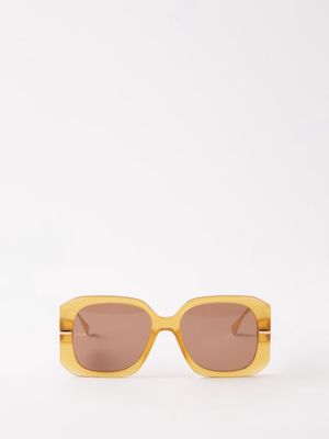 Fendi Eyewear - Fendi Fendigraphy Square Acetate Sunglasses - Womens - Brown