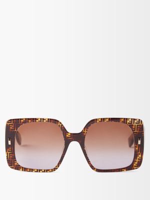Fendi Eyewear - Fendi First Tortoiseshell-acetate Sunglasses - Womens - Brown Multi