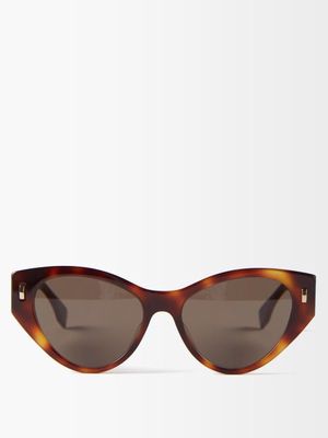 Fendi Eyewear - Fendi First Tortoiseshell-acetate Sunglasses - Womens - Light Brown