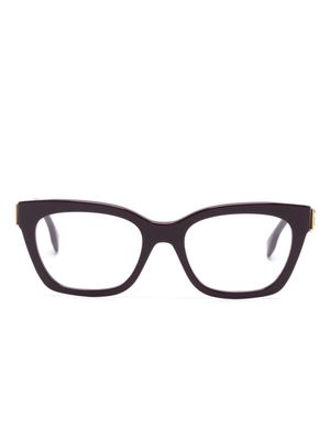 Fendi Eyewear FF-plaque square-frame glasses - Purple