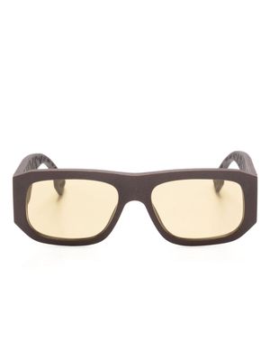 Fendi Eyewear logo-debossed square-frame tinted sunglasses - Grey