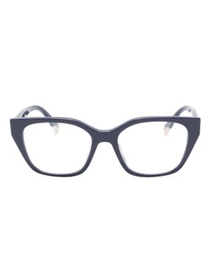Fendi Eyewear logo-print square-frame glasses - Blue