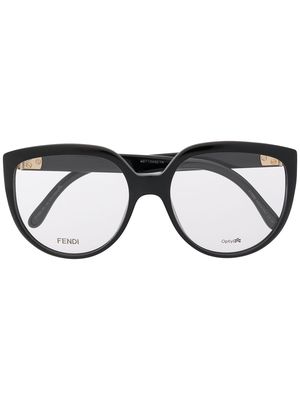 Fendi Eyewear oversize-frame glasses - Black