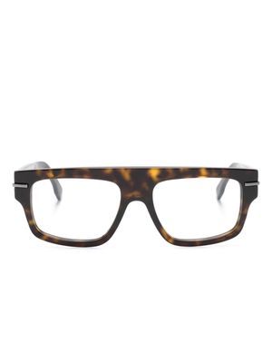 Fendi Eyewear rectangle-frame glasses - Brown