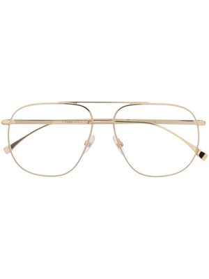 Fendi Eyewear Roma Amor pilot-frame glasses - Gold
