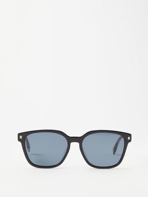 Fendi Eyewear - Square Acetate Sunglasses - Mens - Black Blue