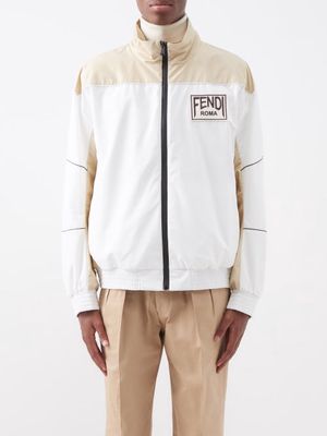 Fendi - Fendi Roma Shell Track Jacket - Mens - Beige White
