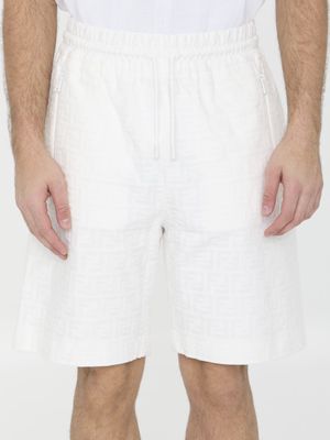 Fendi Ff Cotton Bermuda Shorts