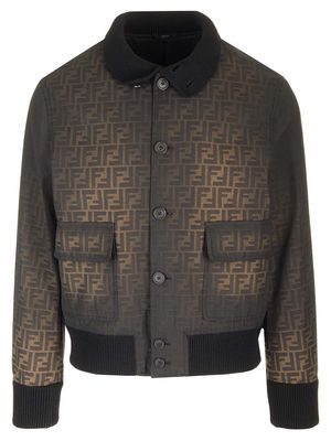 Fendi ff Eclissi Brown Canvas Jacket