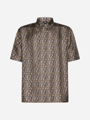 Fendi Ff Jacquard Cotton Shirt