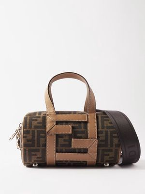 Fendi - Ff-jacquard Mini Canvas Cross-body Bag - Mens - Brown Multi