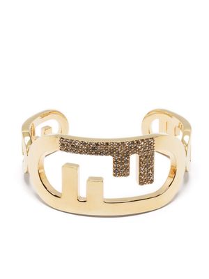 Fendi FF monogram cuff bracelet - Gold
