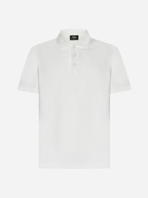 Fendi Ff Pique Cotton Polo Shirt