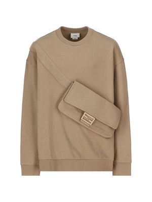 Fendi Ff Plaque Crewneck Sweatshirt