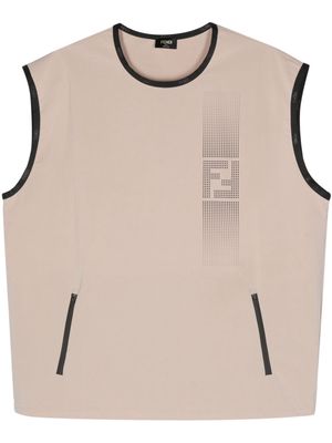 FENDI FF-print tank top - Neutrals