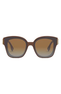 Fendi First Gradient Square Sunglasses in Dark Brown /Gradient Brown