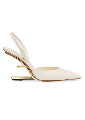 Fendi First Leather Slingback Pumps