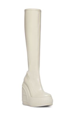 Fendi First Wedge Tall Boot in Pietra