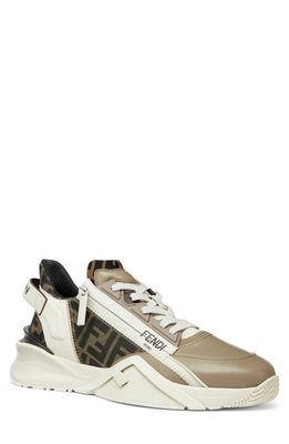 Fendi Flow Logo Low Top Sneaker in F1Mdc-Corda Tab.nero B.ice