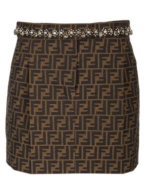 Fendi Front Pleats Mini Skirt