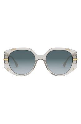 Fendi graphy 54mm Gradient Oval Sunglasses in Grey/Gradient Blue