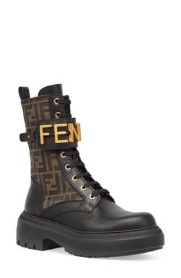 Fendi graphy Biker Boot in Black/Brown