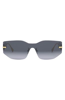 Fendi graphy Geometric Sunglasses in Matte Endura Gold /Blue