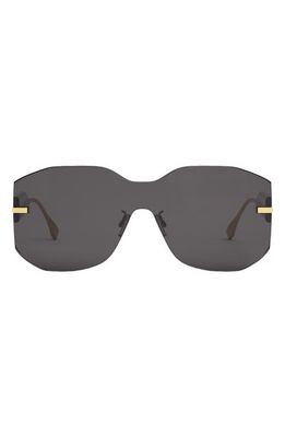 Fendi graphy Round Sunglasses in Shiny Endura Gold /Smoke