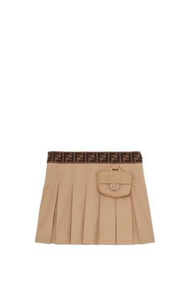 Fendi Junior Mini Skirt In Beige Gambardina