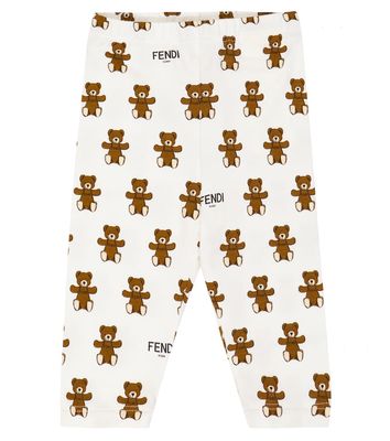 Fendi Kids Baby printed cotton-blend leggings