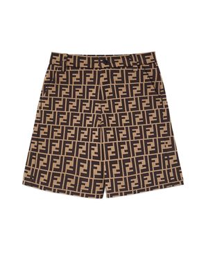 Fendi Kids Shorts Brown