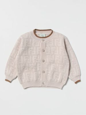 Fendi Kids Sweaters Beige