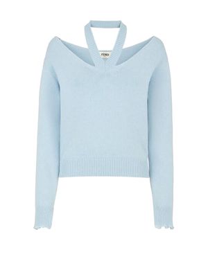 Fendi Light Blue Cashmere Sweater