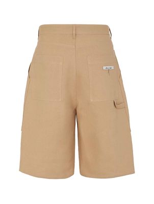 Fendi Logo Patch Wide-leg Shorts