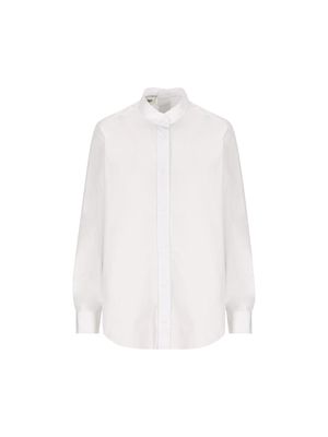 Fendi Long Sleeved Buttoned Poplin Shirt