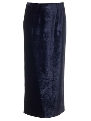 Fendi Long Velvet Pencil Skirt