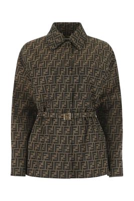 Fendi Monogram Belted Waist Jacket