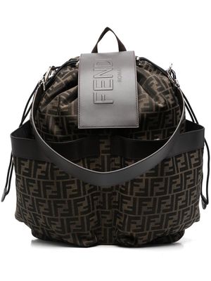 FENDI monogram pattern backpack - Brown