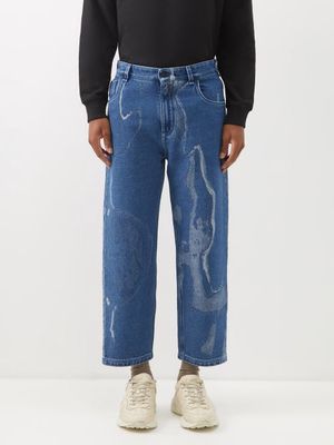 Fendi - Moonlight Bleached Straight-leg Jeans - Mens - Denim