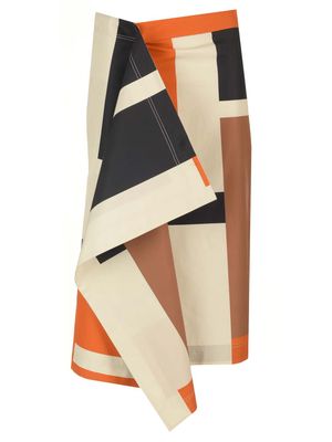 Fendi Multicolor Printed Poplin Skirt