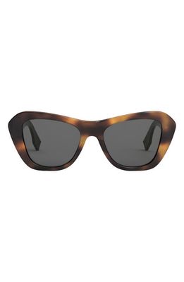 Fendi O'Lock 52mm Geometric Sunglasses in Blonde Havana /Smoke