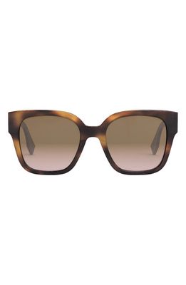 Fendi O'Lock 55mm Gradient Square Sunglasses in Blonde Havana /Gradient Brown
