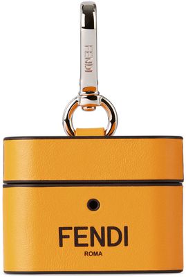 Fendi Orange Leather Airpods Pro Case