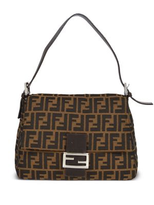 Fendi Pre-Owned 1990-2000 Mamma Baguette Zucca-pattern handbag - Brown, Black