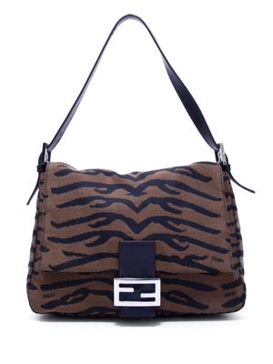 Fendi Pre-Owned 1990-2000s Baguette zebra-stripe shoulder bag - Brown