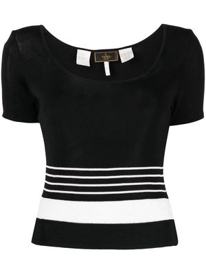 Fendi Pre-Owned 1990-2000s striped knitted top - Black