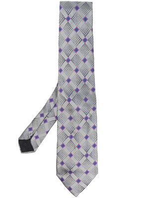 Fendi Pre-Owned 1990s geometric pattern necktie - Grey
