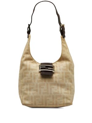Fendi Pre-Owned 2000-2010 Zucca-jacquard shoulder bag - Neutrals